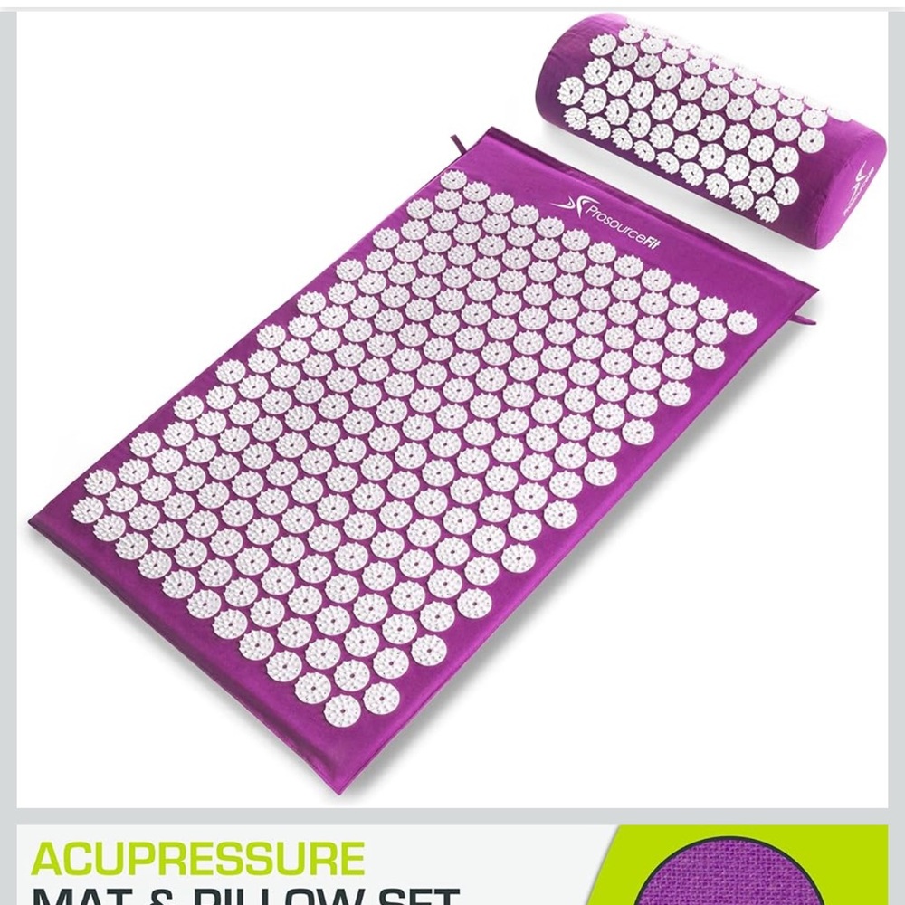NIB, ProsourceFit Acupressure Mat & Pillow Set,Back/Neck pain Relief